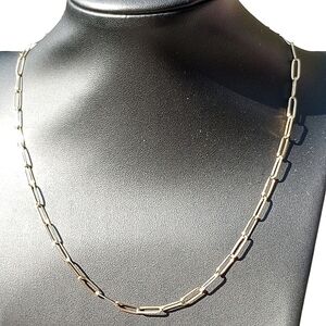18k Gold paperclip style gold chain Plated can bundle with other chains last pic